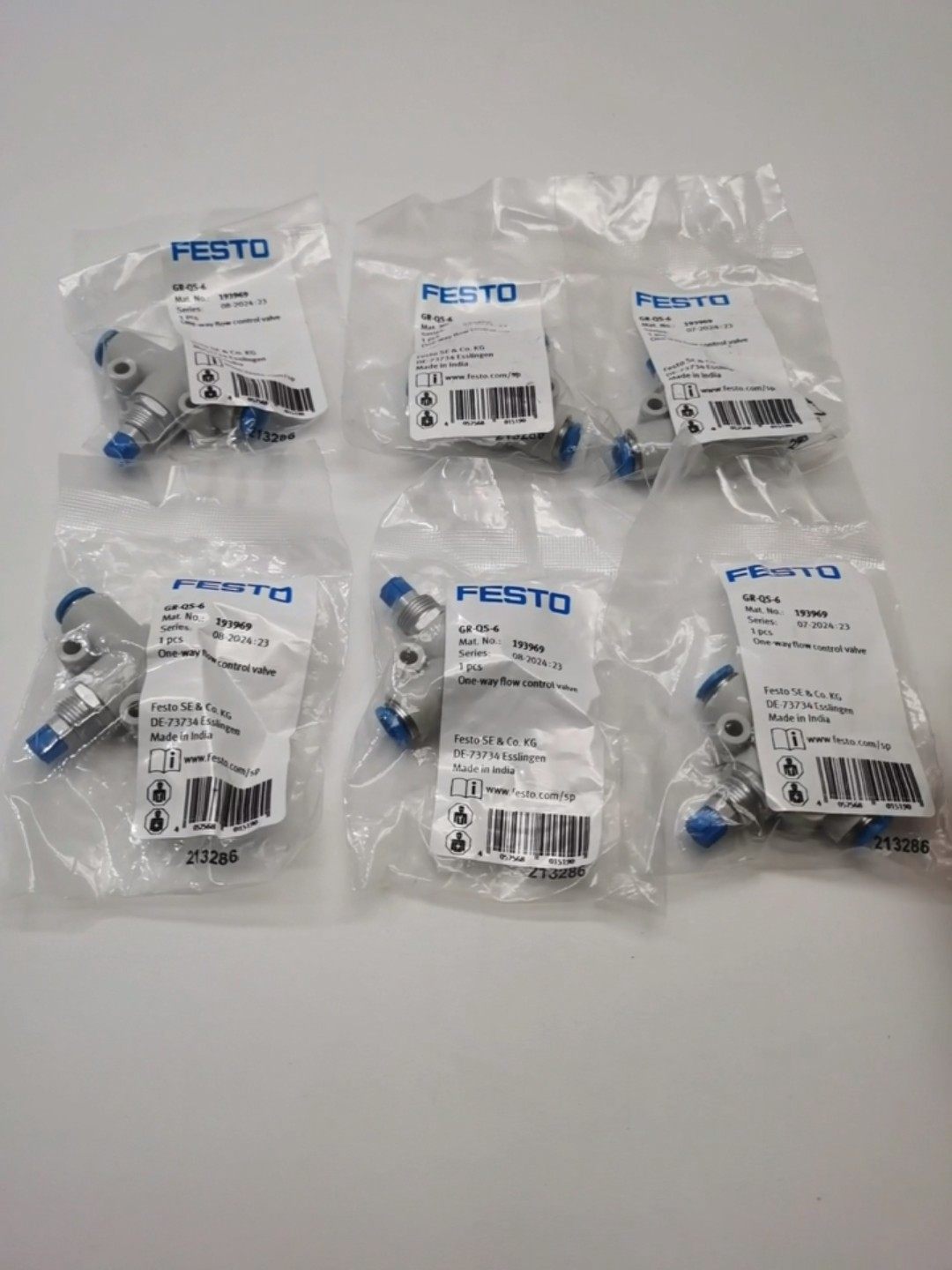 GR-QS-6 193969全新原装费斯托FESTO单向节流