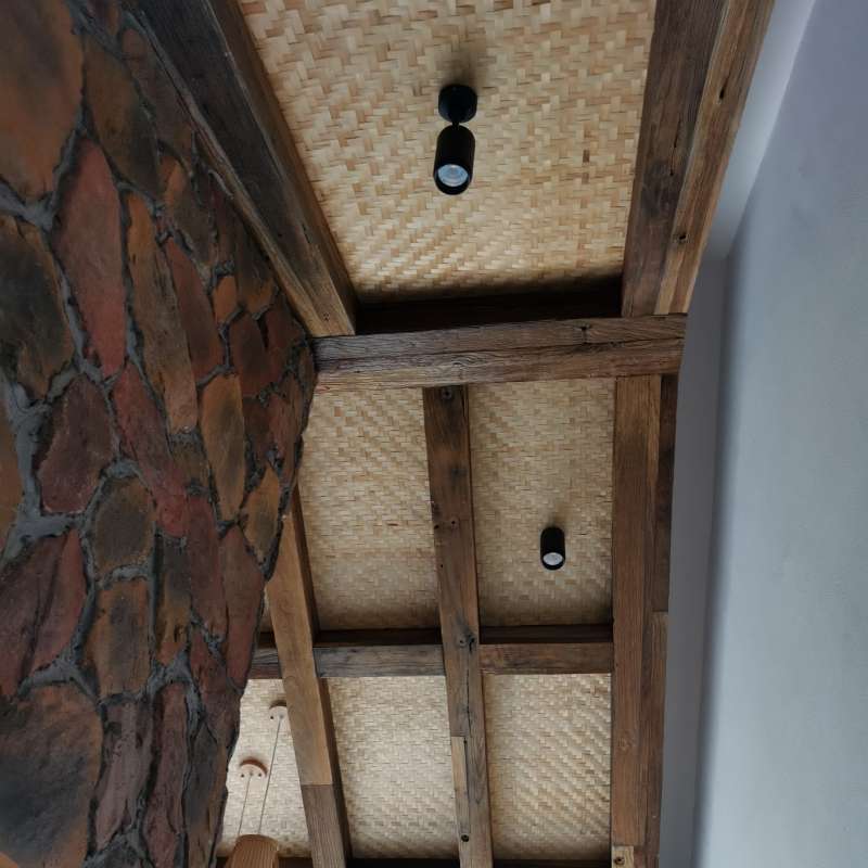 碳化手工人字竹编席子吊顶墙面装修竹席复古装饰工程用防腐防虫蛀
