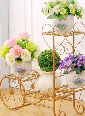 花架LXT架铁艺层花架室内外花架子阳台多植物欧式落盆地花架花架