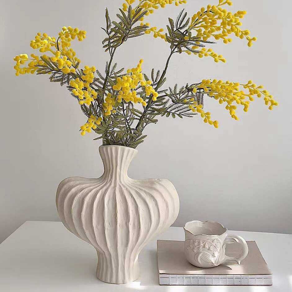 批发侘寂风陶瓷花瓶 中古高级感艺术红色花器 摆件 美学派对道具,家居饰品,花瓶,淘宝优惠券,粉丝福利购,淘宝优惠卷