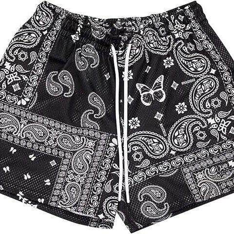 Men's Cashew Flower Pocket Shorts Regular Fit Casual
