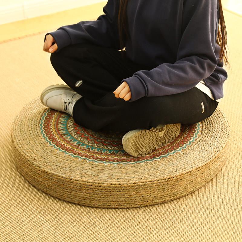草席打坐垫、打坐垫、拜佛地垫、跪地垫、家庭打坐垫、地上打坐专