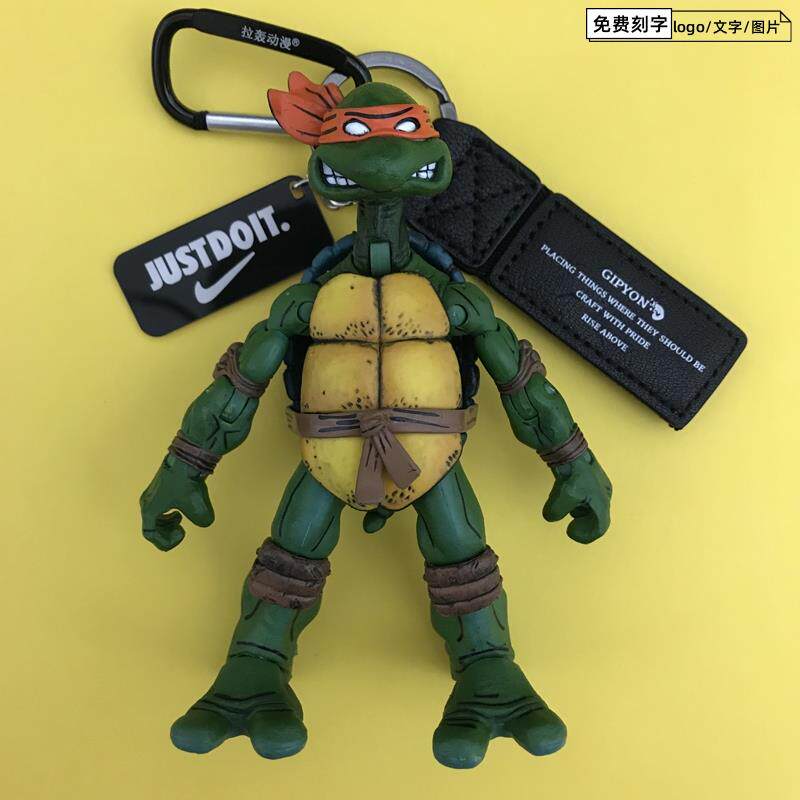 忍者神龟钥匙扣创意男生日礼物正版拉轰动漫ins欧美礼盒背包挂件