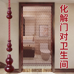 桃木葫芦门帘客厅卫生间隔断帘屏风玄关门对门帘卧室房间家用新款