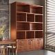茶室博古架实木书柜落地茶具收纳展示柜茶柜一体靠墙茶具置物架