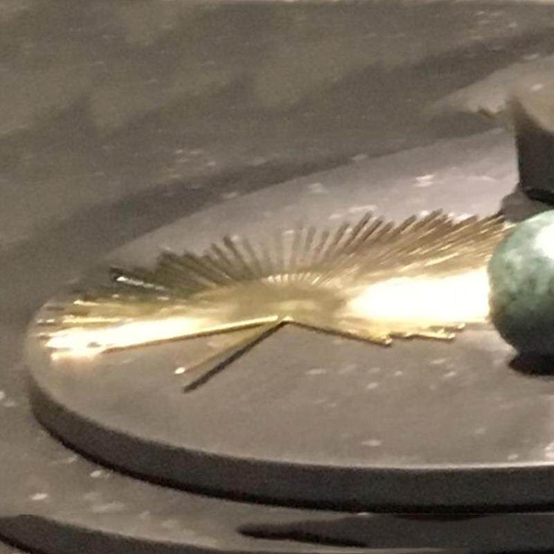 蒲扇果篮摆件几何圆形铜色金属水果碗北欧简约风装饰收纳篮工艺品