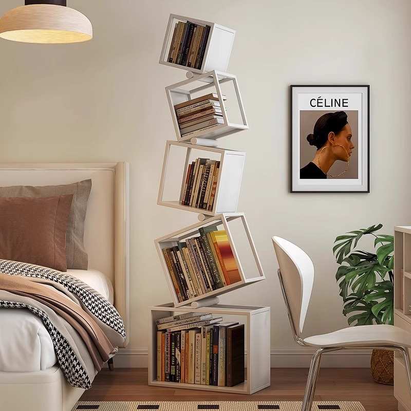 书架置物架家用收纳储物架子铁艺展示架2025创意新款落地简易书柜