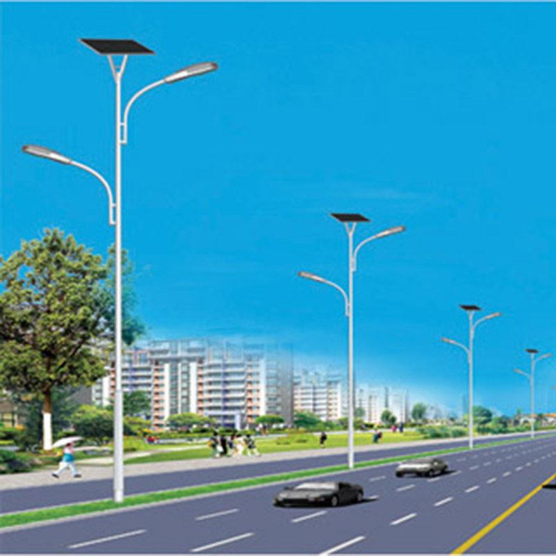 厂家LED路灯杆厂区农村太阳能路灯价格双臂路灯太阳能一体