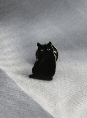可爱黑猫创意金属磁吸书签古典猫咪磁铁定制学生文具磁性猫书签夹