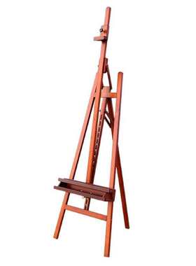 绘岳175cm实木美术画架榉木前倾升降后撑画架可折叠素描画架