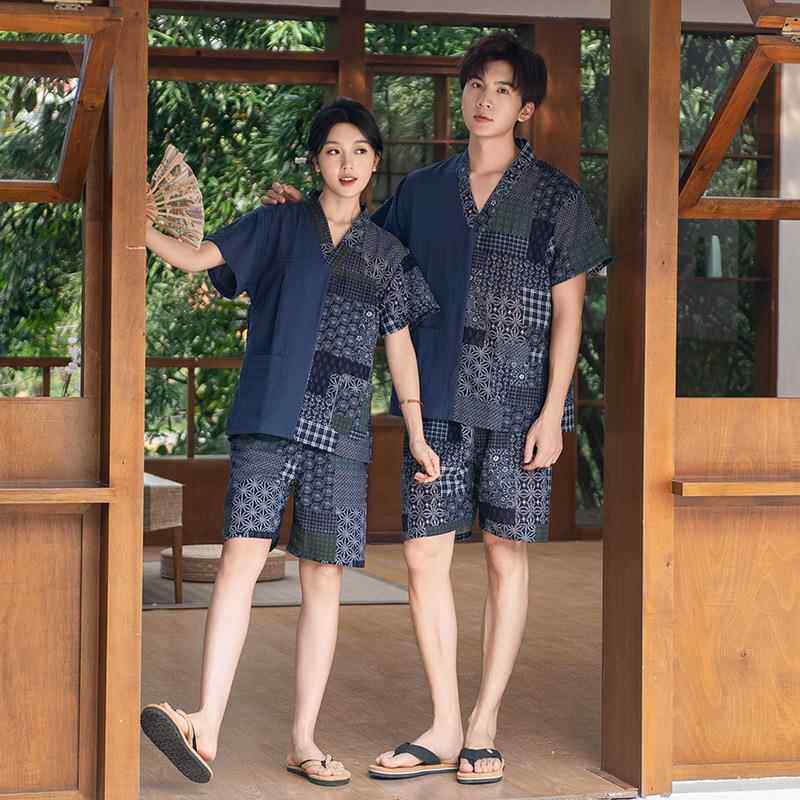 汗蒸服女纯棉情侣装大码加肥桑拿服按摩推拿全棉男款浴服汉蒸衣服