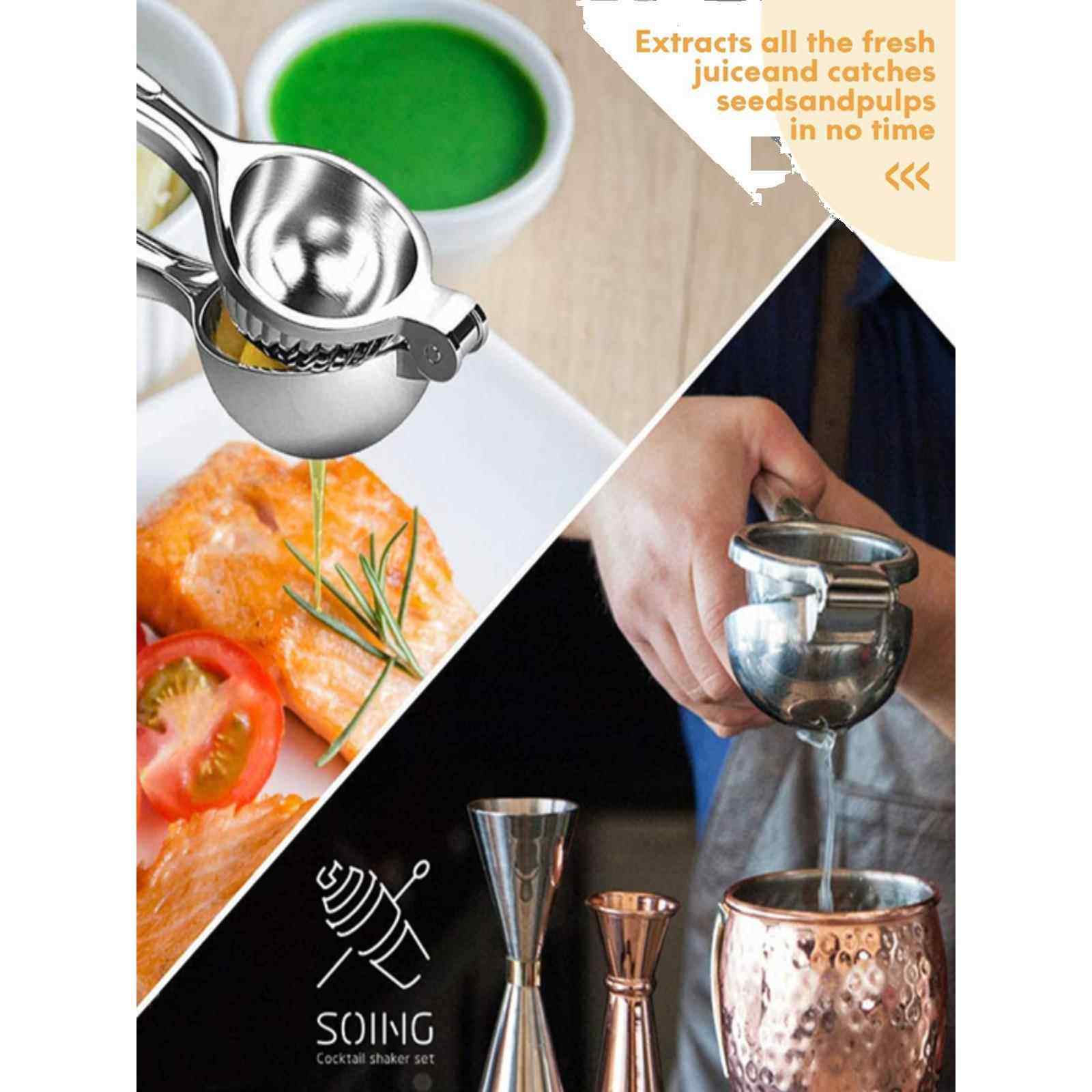 SOING锌合金实心调酒手动柠檬榨汁器柠檬夹 多种水果压榨挤压汁机,餐饮具,挤柠檬器,淘宝优惠券,粉丝福利购,淘宝优惠卷