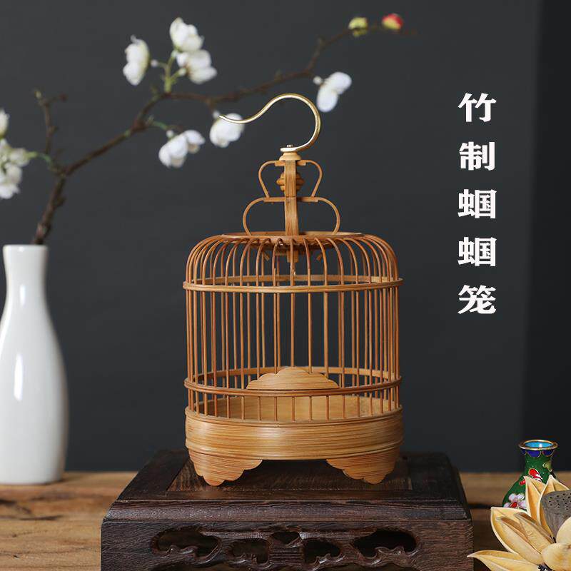 超大小号中号纯手工精制竹制黄杨木宠物爬虫鸣虫蟋蟀螽斯笼子用具