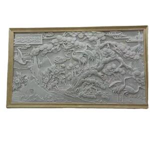 花开富贵青石浮雕迎门墙花鸟鱼虫浮雕壁画景观招财进宝石雕影壁墙