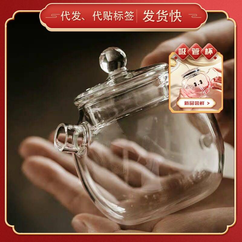 玻璃小茶壶一人用小号100ml纯手工简易茶具迷你单人功夫茶泡茶壶