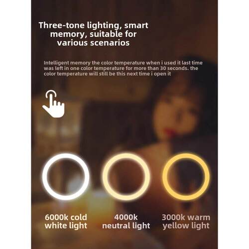 LED makeup mirror with lamp desktop fill light small mirror