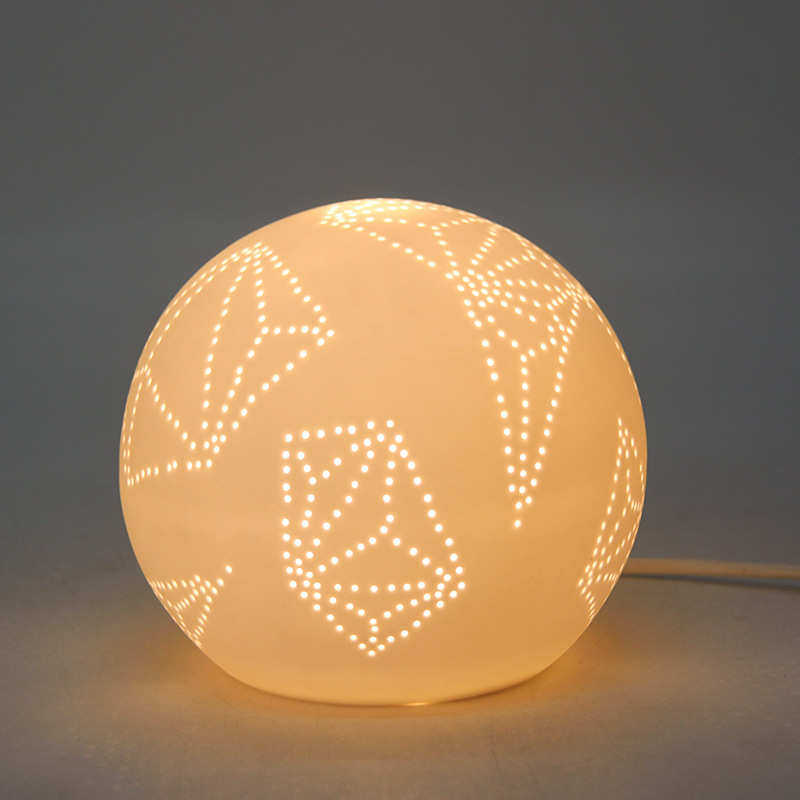 中式创意小夜灯饰批发陶瓷吧台床头灯装饰工艺礼品摆件桌灯球,家装灯饰光源,装饰台灯,淘宝优惠券,粉丝福利购,淘宝优惠卷