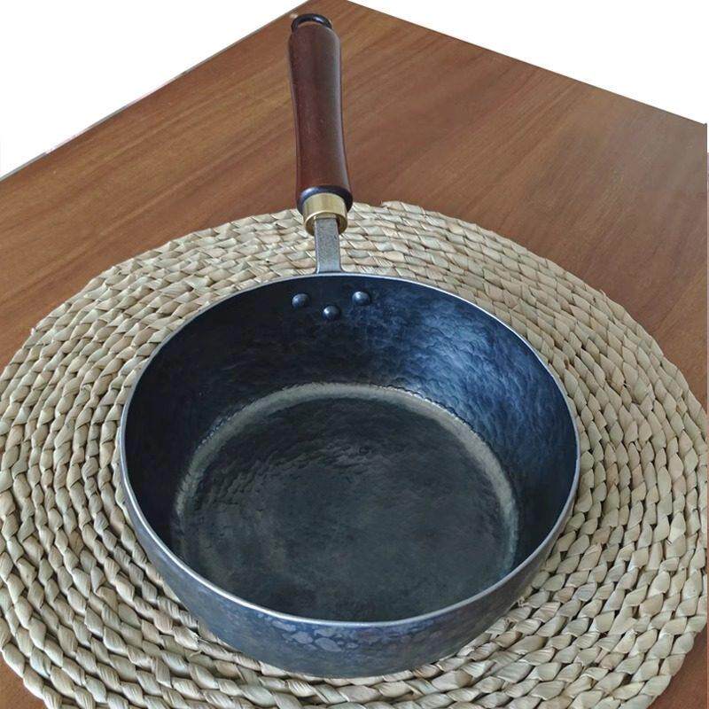 章丘手工煎锅铁锅无涂层不粘锅牛排煎锅煎饼煎锅煎蛋卷食品辅助锅