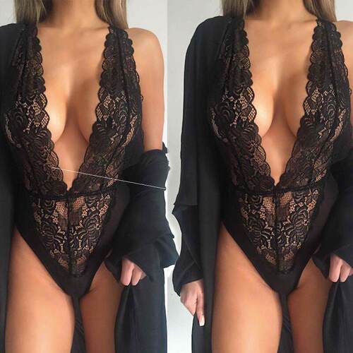 One-piece sexy underwear set see-through sexy pajamas