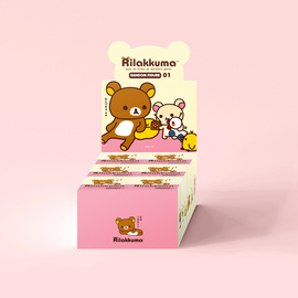韩国轻松熊盲盒rilakkuma拉拉熊鼻孔(熊鼻孔)鸡，可爱手办公仔可爱盲盒摆件