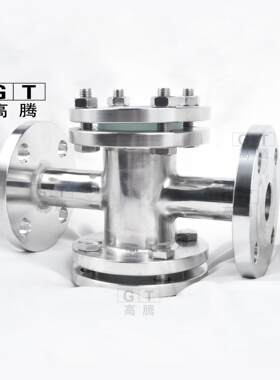 不锈钢直通法兰视镜十字型四通视镜管道视镜美标法兰标准体型焊接