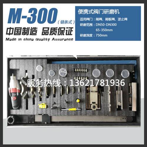 M-300 闸阀便携式研磨机 闸板阀研磨机 65-350mm 链条式