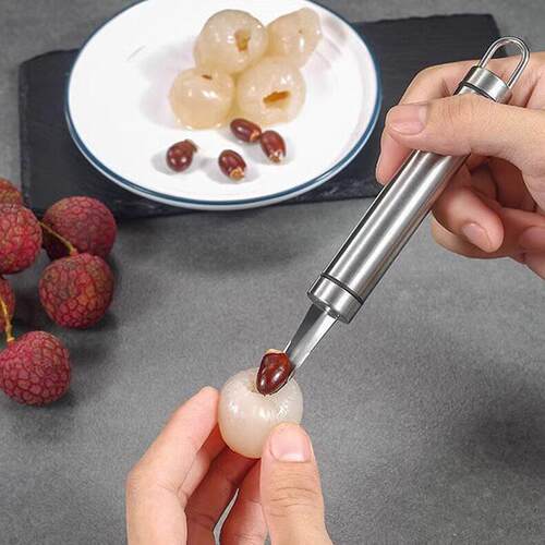 Stainless Steel Longan Pitter and Flesh Remover, Litchi Shel