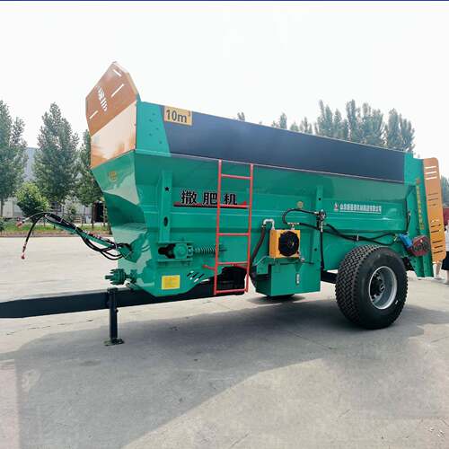 双竖绞龙撒粪车黑龙江农场大型撒粪车湿牛粪撒粪车