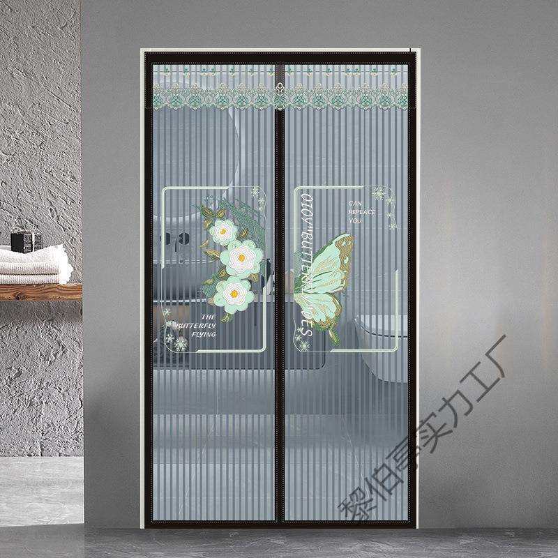 新款防蚊蝇门帘家用金刚网纱门窗全磁铁条磁性自吸免打孔自粘蚊帐