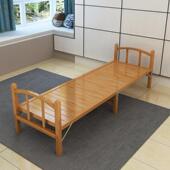 竹床折出叠床单硬人双人家用办公室便携QIV午休床木租房板加固简