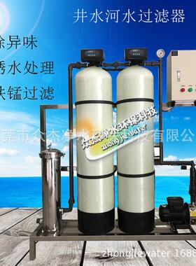 一体化净水设备井水过滤器除铁锰净水机石英砂反冲洗雨水过滤器