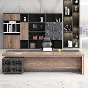 总裁办公桌简约现代单人老板桌椅组合班台时尚主管经理桌办公家具