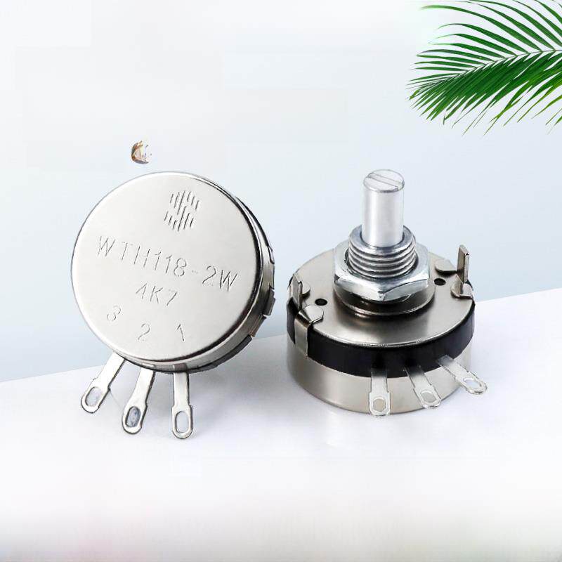 单圈碳膜电位器WTH118-2W 1K 2K2 4K7 10K22K47K100K470K1M调速器