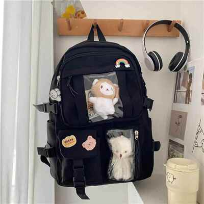 Backpack for Aesthetic Adjustable Straps School Bag Bookbag