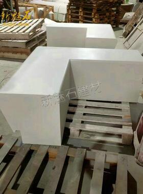 白色水泥人造石坐凳UHPC花池座凳GRC石凳玻璃钢树池座椅定制