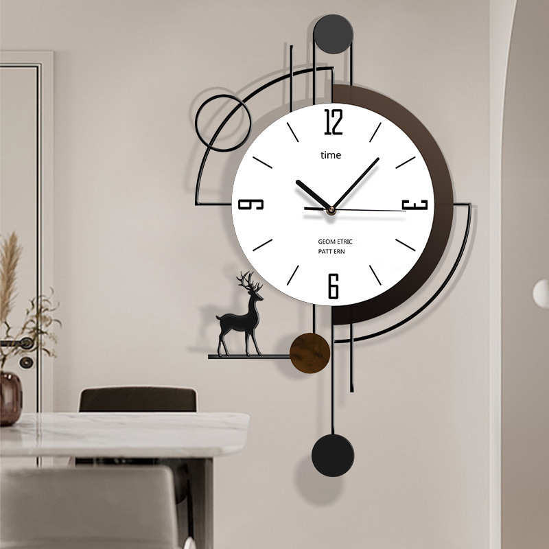 现代大气简约时尚客厅挂钟家用钟表2024新款静音时钟创意挂墙钟表