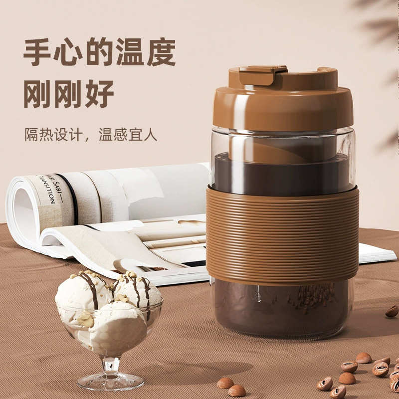 电动手冲咖啡磨豆机带过滤杯子户外无线便携美式一体磨豆咖啡机