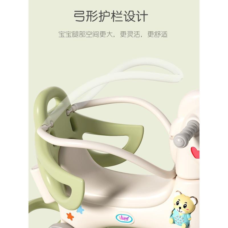 天马塑料木马儿童摇摇马宝能宝多溜溜车天马绿红功玩具二合头一可