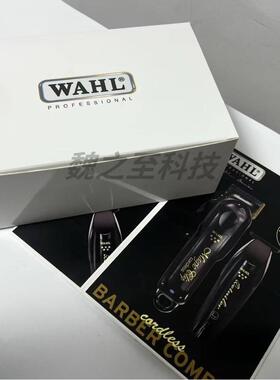 国产Wahl8171无绳理发师组合黑色魔术夹钳和细节修剪器华尔302539