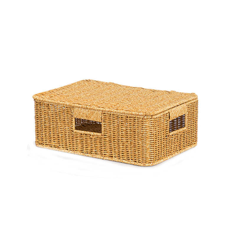 仿藤编收纳箱大号有盖整理储物箱橱柜收纳盒塑料编织篮衣柜储物箱,收纳整理,收纳箱,淘宝优惠券,粉丝福利购,淘宝优惠卷