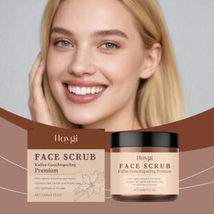 Facial Coffee Vanilla nourishes Cleanses oils Scrub HOYGI