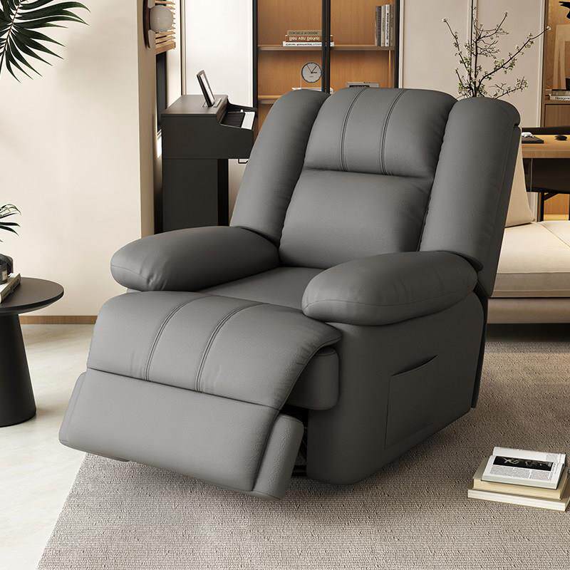 单人摇转电动按摩躺椅美容美甲客厅办公室多功能头等生态牛皮沙发