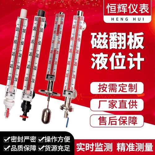 厂家供应磁翻板液位计防腐耐高温顶装侧装远传型磁翻板液位计