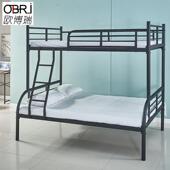 下铺子母床儿童铁艺床厂家寓双层铁床公员工宿舍工地上金属铁铁架