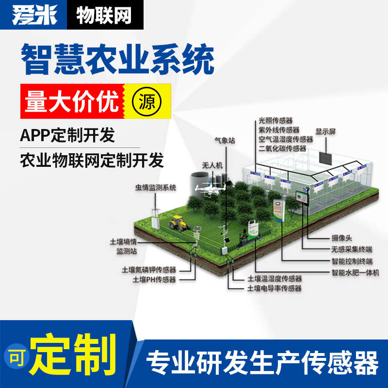 智慧农业大棚监测系统解决方案物联网软硬件定制传感器远程监控