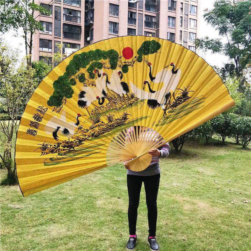 中国风大扇子客厅卧室挂墙装饰大折扇礼品婚庆表演拍摄道具扇古风