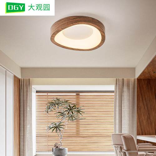 过道灯简约走廊吸顶灯北欧日式原木风阳台灯家用入户灯玄关灯L263