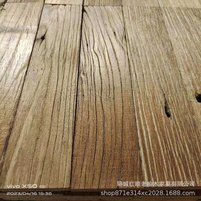 板吧台怀旧木质榆木门板茶桌茶木头台老木板风化门板老原木复古旧