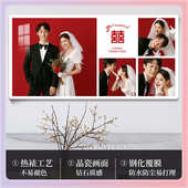 4YK全家福婚纱照挂墙相框定 制照片打印加水晶摆台相片放大做成九