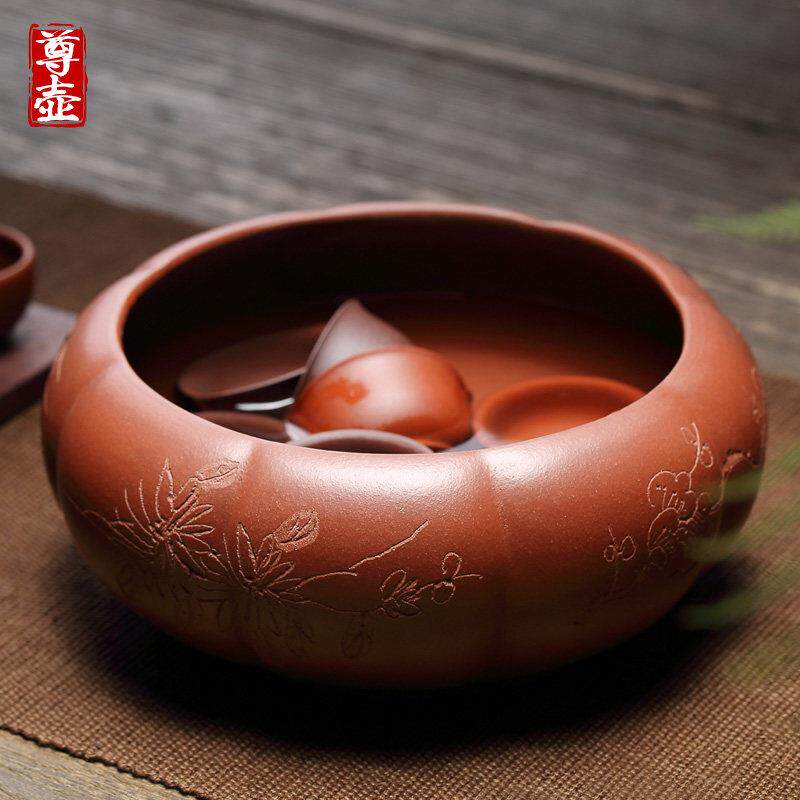 宜兴紫砂茶洗家用大号水盂水洗缸洗茶杯茶碗的器皿功夫茶具零配件